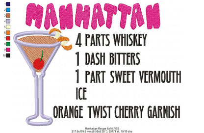 Manhattan Recipe - Applique