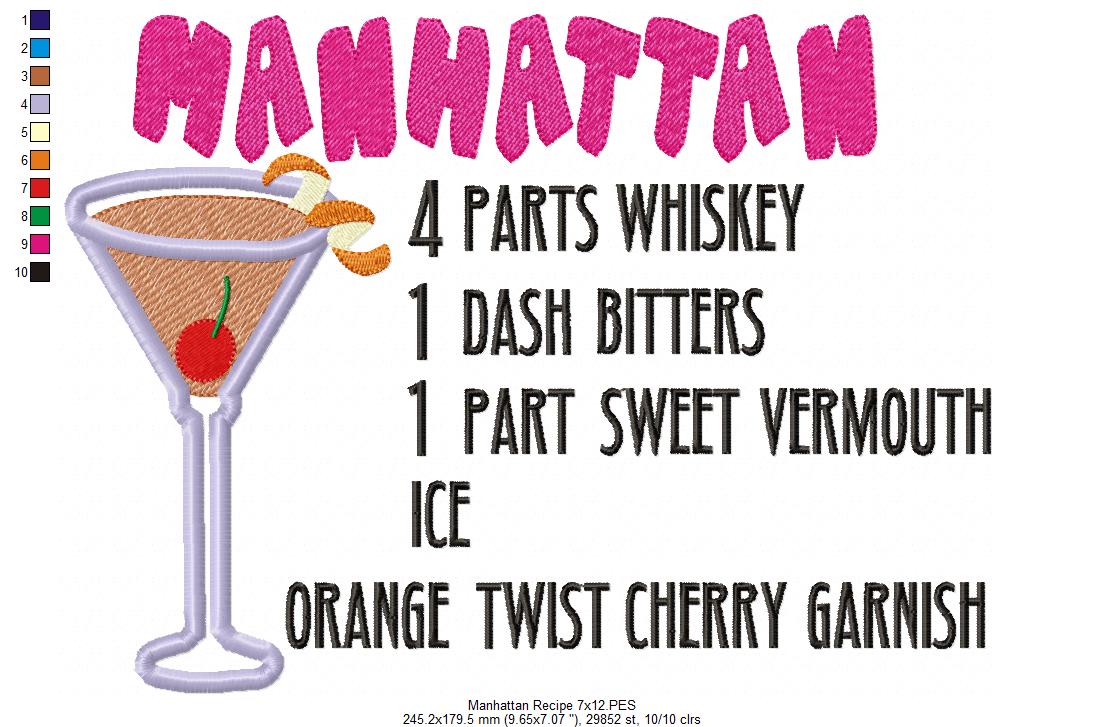 Manhattan Recipe - Applique