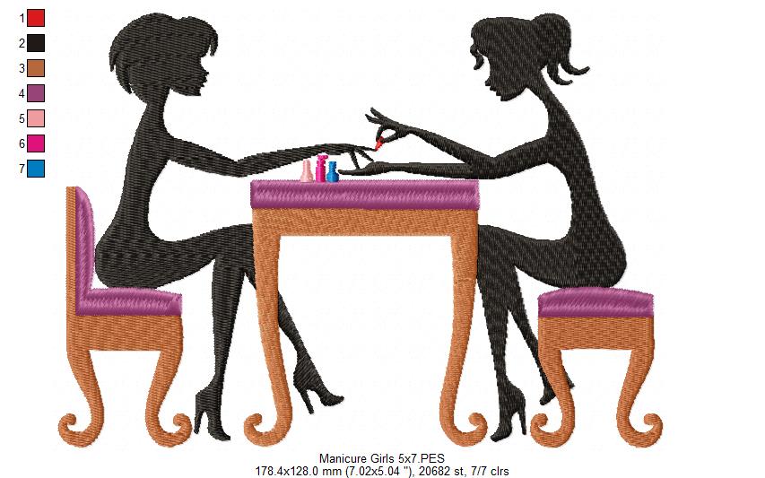 Manicure Girls - Fill Stitch