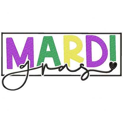 Mardi Gras - Sketch Stitch - Machine Embroidery Design