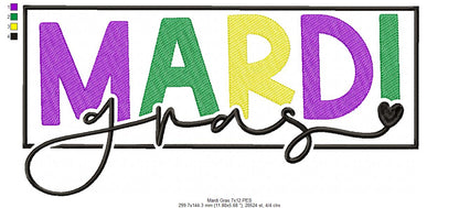 Mardi Gras - Sketch Stitch - Machine Embroidery Design