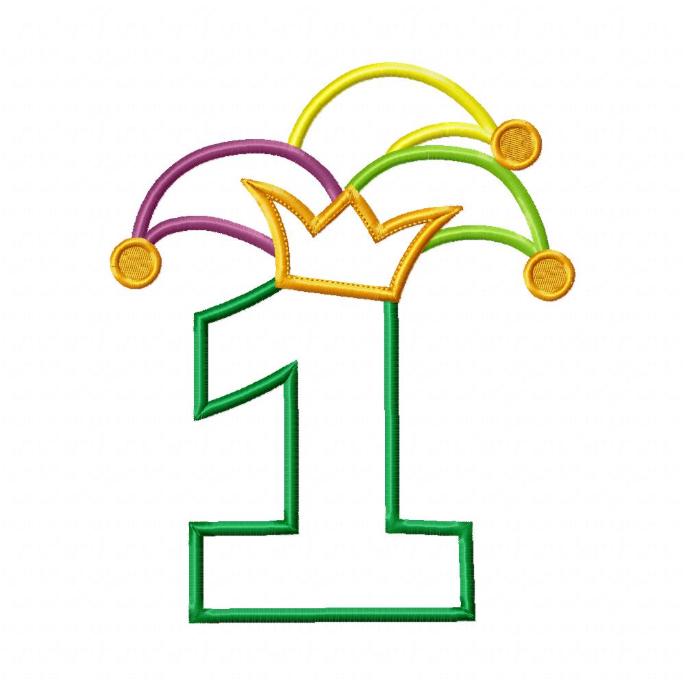 Mardi Gras Numbers 0–9 – Appliqué – Machine Embroidery Design