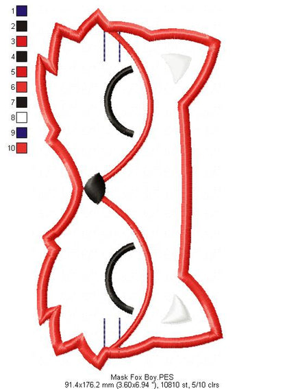 Cute Foxs Sleep Masks - ITH Project - Machine Embroidery Design