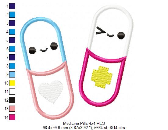 Medicine Pills - Applique