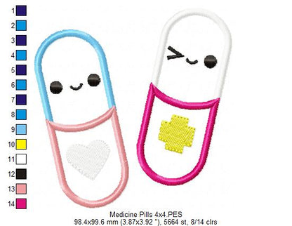 Medicine Pills - Applique