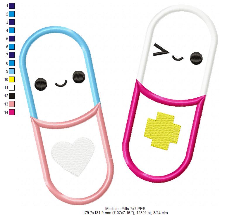 Medicine Pills - Applique