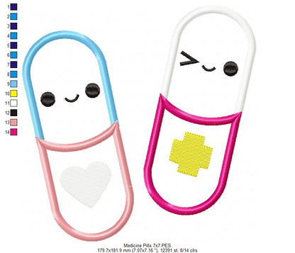 Medicine Pills - Applique