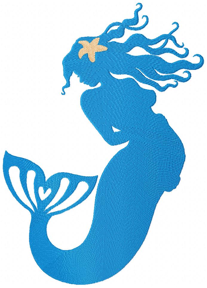 Mermaids Silhouette - Fill Stitch - Set of 3 designs