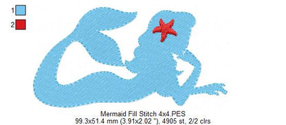 Mermaid - Fill Stitch