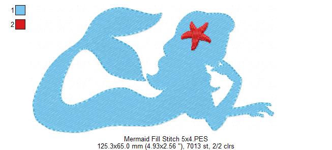 Mermaid - Fill Stitch