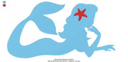 Mermaid - Fill Stitch