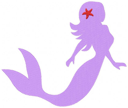 Mermaid Silhouette - Fill Stitch