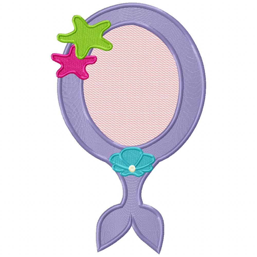 Mermaid Mirror - Fill Stitch and Applique - Set of 2 designs