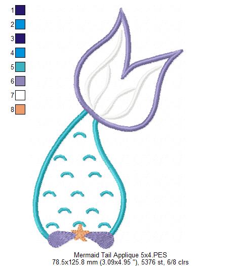 Mermaid Tail - Applique