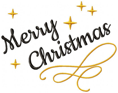 Merry Christmas - Fill Stitch