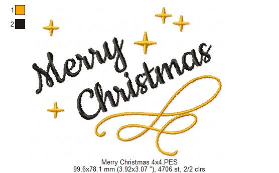 Merry Christmas - Fill Stitch