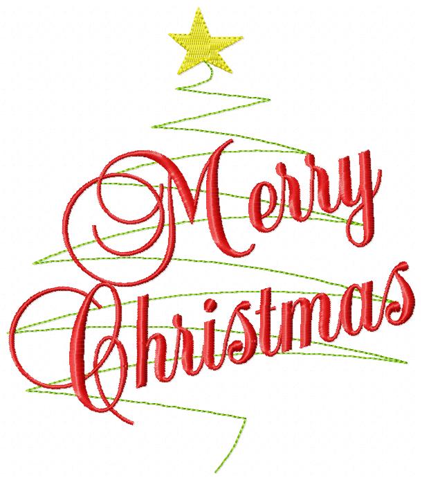 Merry Christmas - Fill Stitch