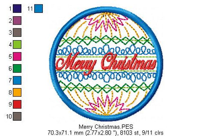 Christmas Ornaments - ITH Project - Machine Embroidery Design