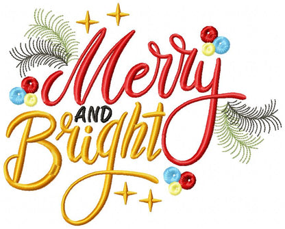 Merry and Bright - Fill Stitch Embroidery