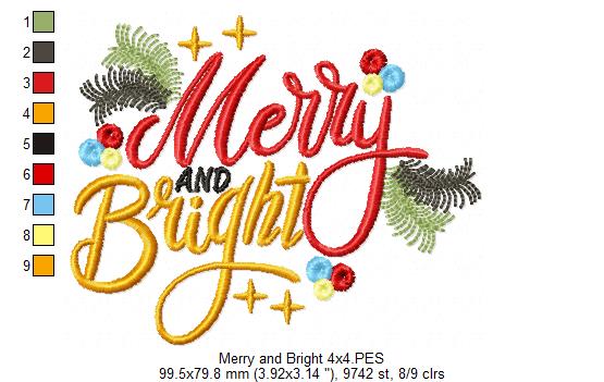Merry and Bright - Fill Stitch Embroidery