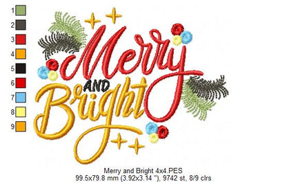 Merry and Bright - Fill Stitch Embroidery
