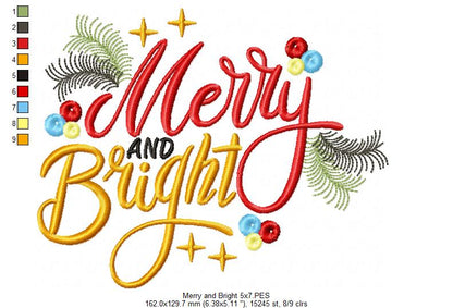 Merry and Bright - Fill Stitch Embroidery