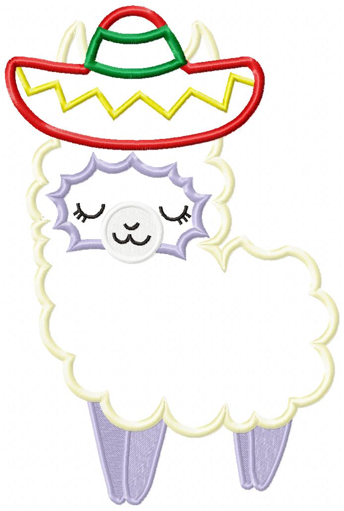 Mexican Llama - Applique