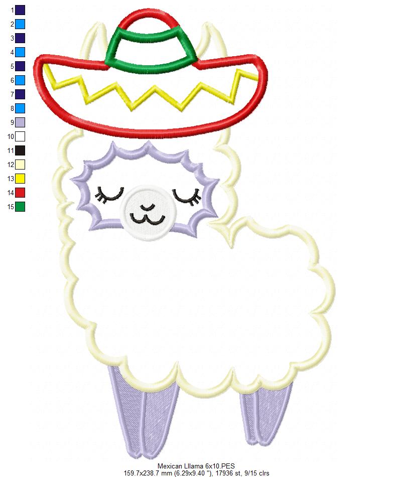 Mexican Llama - Applique