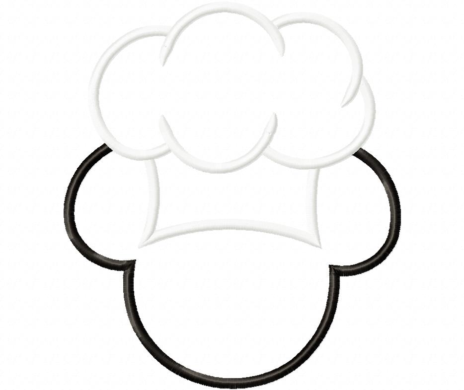 Mouse Ears Boy kitchen Chef Hat - Applique