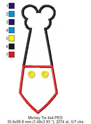 Mouse Ears Boy Tie - Applique