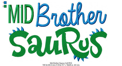 Mid Brother Saurus - Fill Stitch
