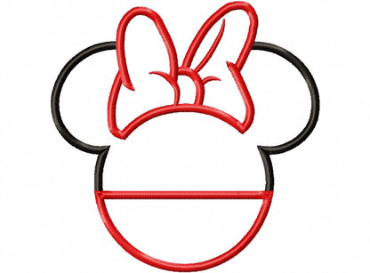 Mouse Ears Girl - Applique - Machine Embroidery Design