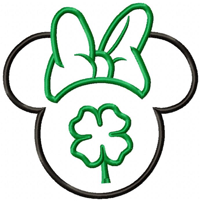 Minnie-Inspired Clover Head – Appliqué – Machine Embroidery Design