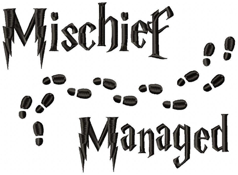 Mischief Managed - Fill Stitch Embroidery
