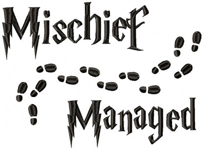 Mischief Managed - Fill Stitch Embroidery