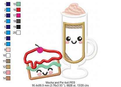 Happy Mocha and Pie - Applique