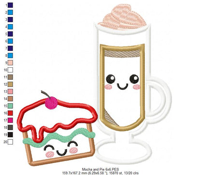 Happy Mocha and Pie - Applique