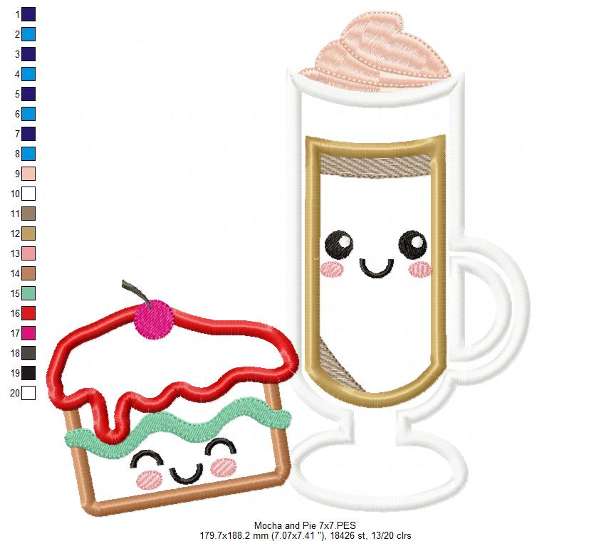 Happy Mocha and Pie - Applique