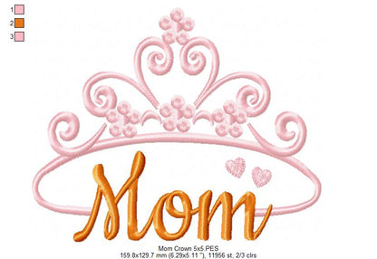 Mom Crown - Fill Stitch