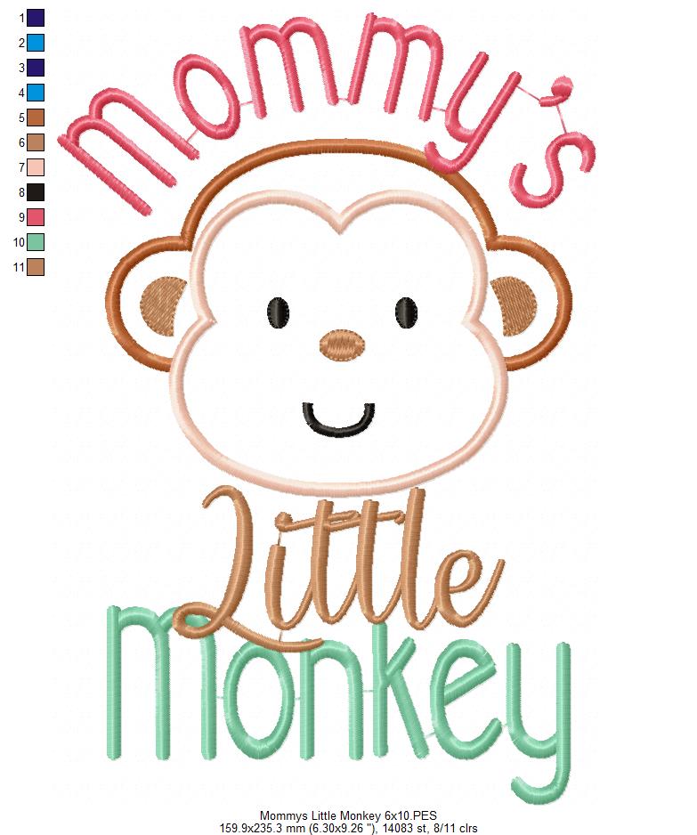 Mommy's Little Monkey - Applique