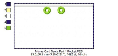 Santa Claus Money Gift Card - ITH Project - Machine Embroidery Design