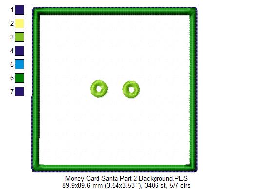 Santa Claus Money Gift Card - ITH Project - Machine Embroidery Design