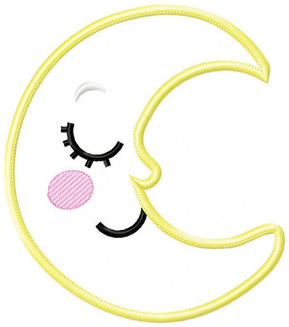 Cloud, Moon and Star - Applique - Set of 3 designs