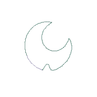 Moon, Clouds and Stars - Applique - Machine Embroidery Design