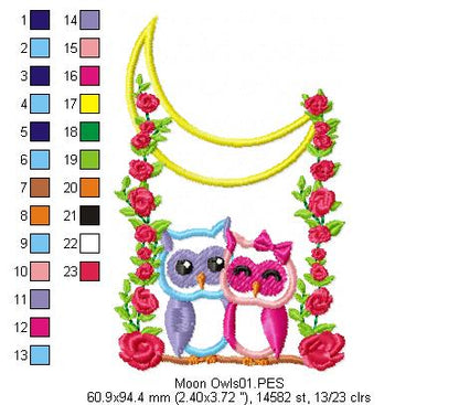 Cute Owls - Applique