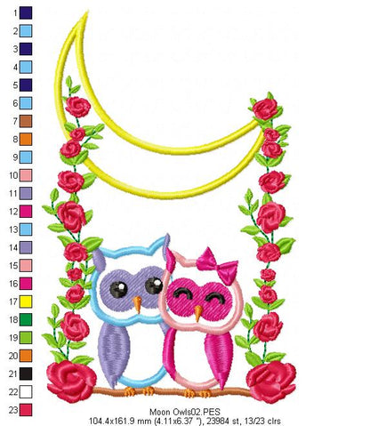 Cute Owls - Applique
