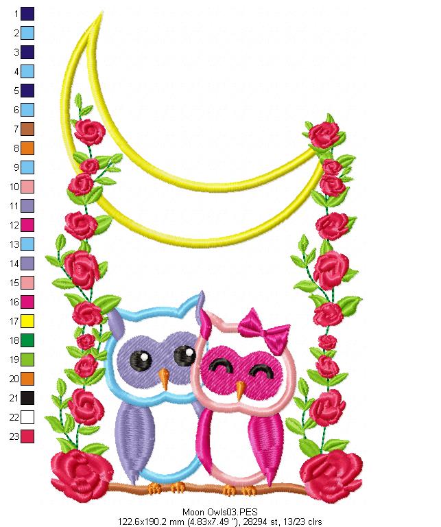 Cute Owls - Applique