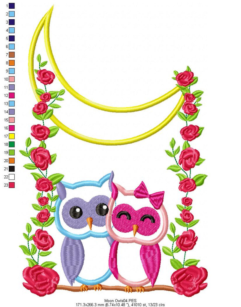 Cute Owls - Applique