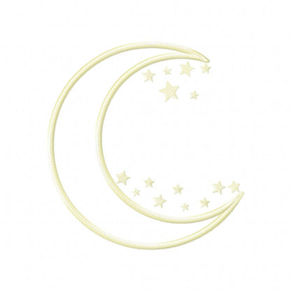 Moon and Stars - Applique