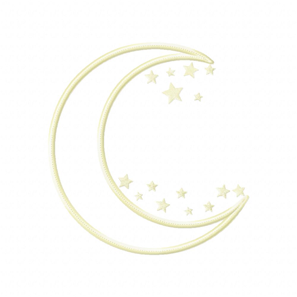 Moon and Stars - Applique